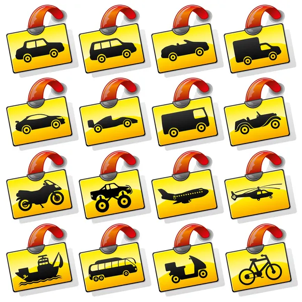 Juego de iconos de transporte. — Vector de stock