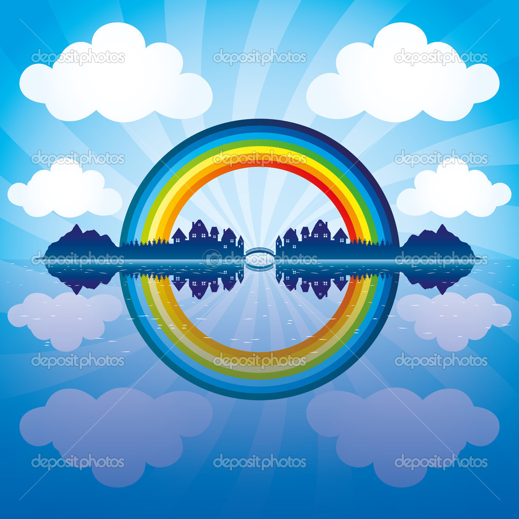 Vector illustration. Rainbow