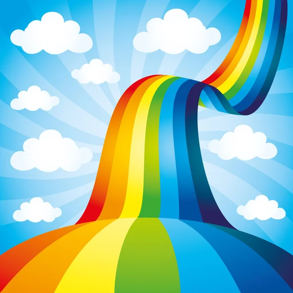 Vector achtergrond. regenboog. — Stockvector