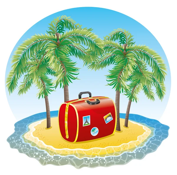 Summer illustration. Beach. — Stock Vector