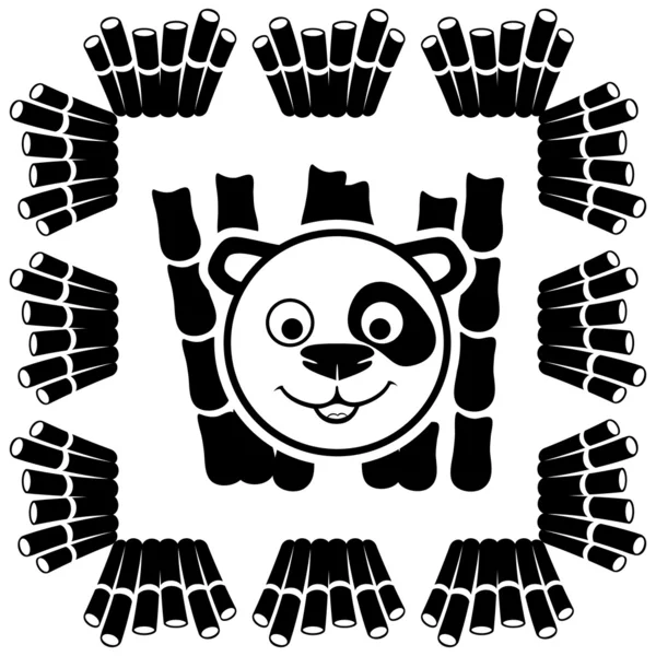 Panda na białym tle. — Wektor stockowy
