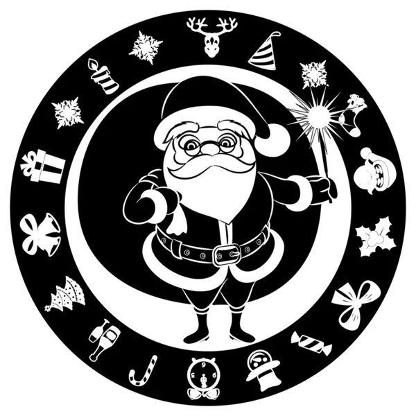 Vector sign. Santa. — Stock Vector