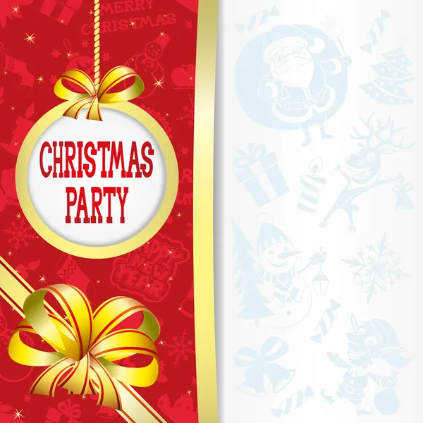 Vector card. Christmas party. — Stock Vector