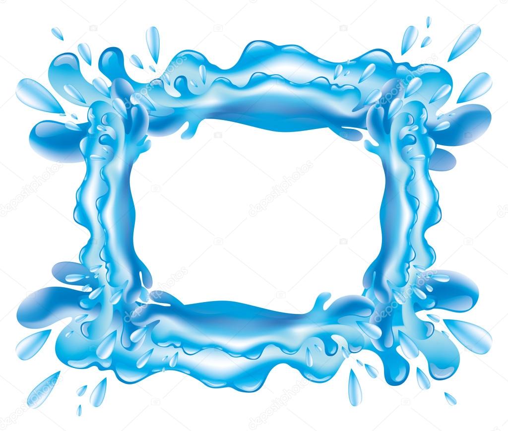 Vector Frame Water Splash Stock Taronin 39750899 Vector Frame Water Splash Stock