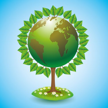 soyut yeşil ağaç.