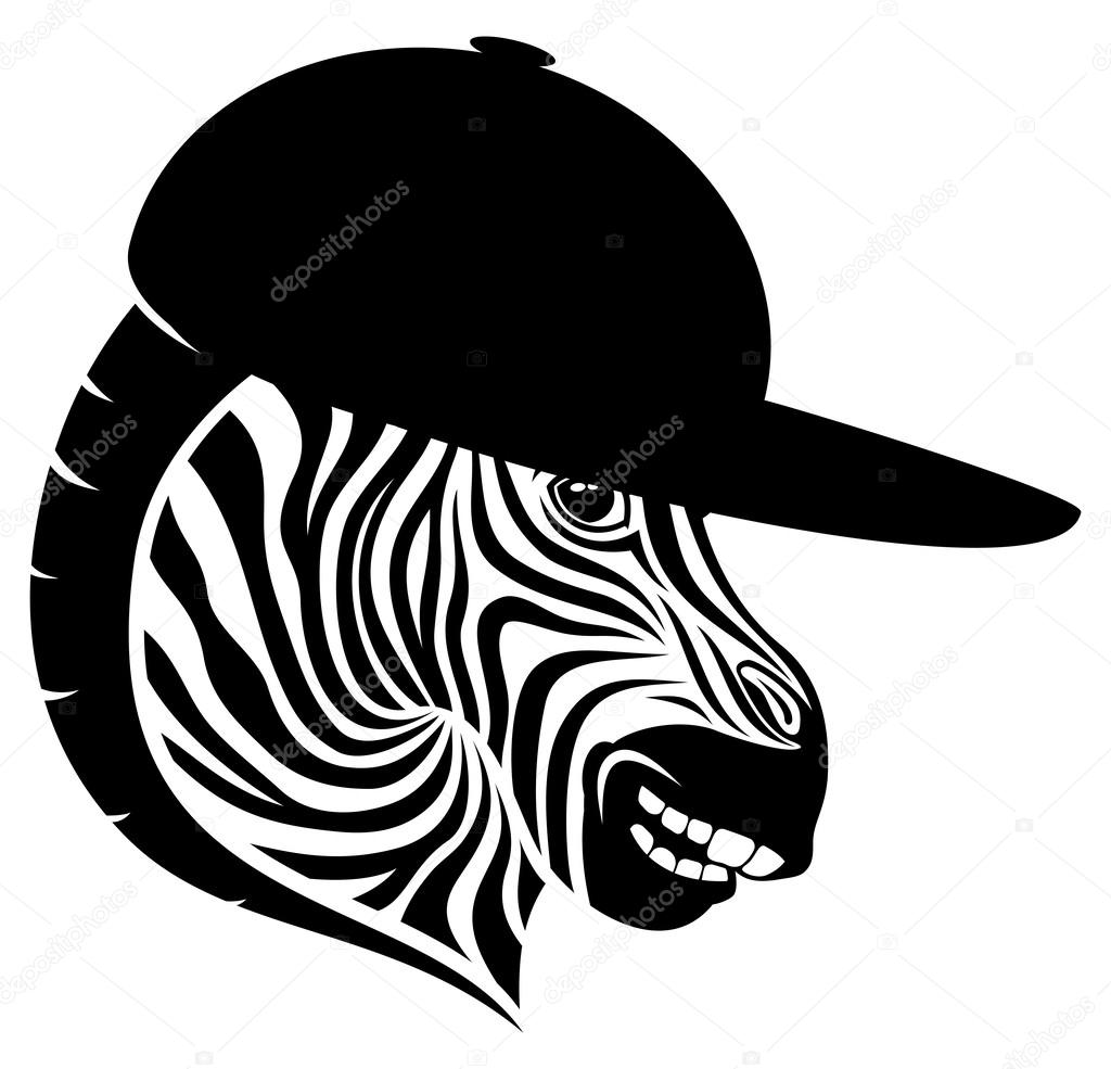 Vector sign. Zebra.