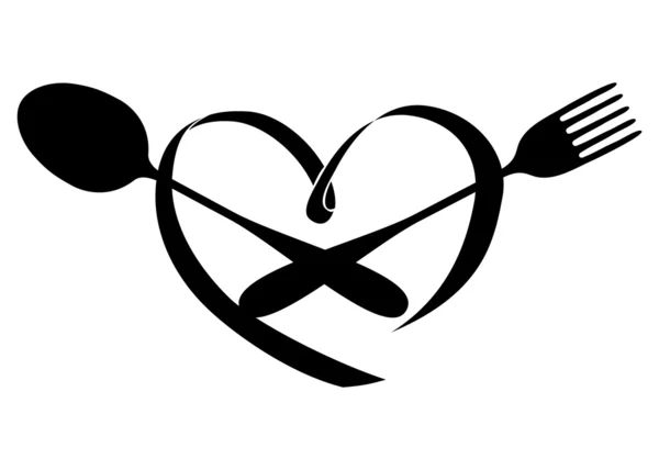 vektör bir işaret. kaşık ve çatal.