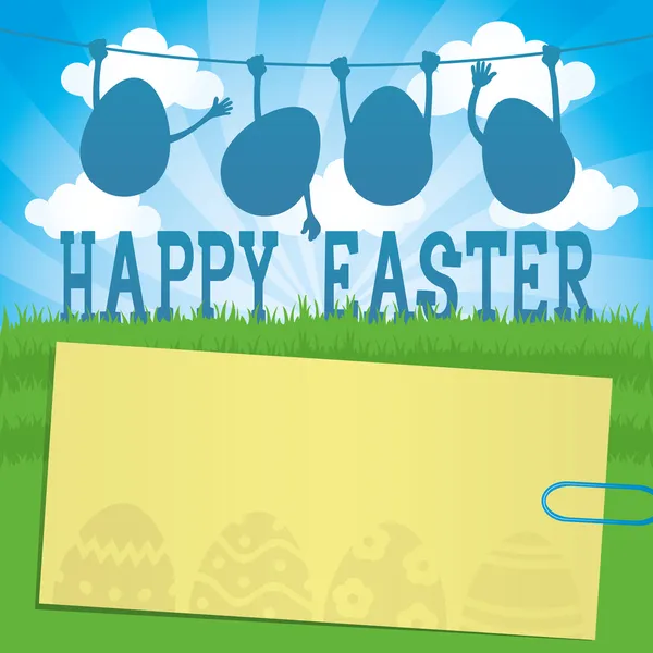 Vector poster. Happy Easter. — Stock Vector