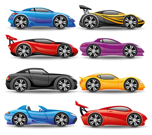 Conjunto de vectores. Iconos del coche . — Vector de stock