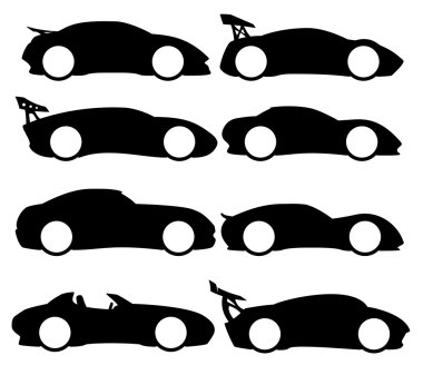 beyaz araba işaretleri.