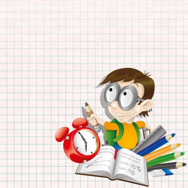 vektör çizim. öğrenci.