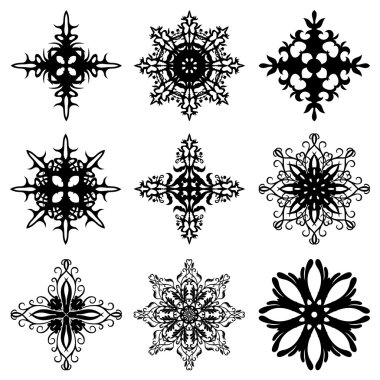 vektör işaretler. kar taneleri.