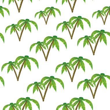 palmiye ağaçları üzerine beyaz izole.