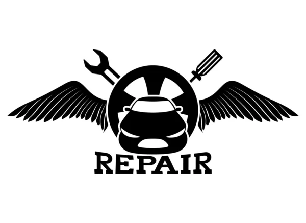 Signo vectorial. Reparación coche . — Archivo Imágenes Vectoriales