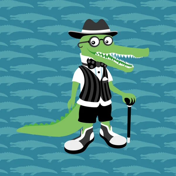 Illustration vectorielle. Crocodile . — Image vectorielle