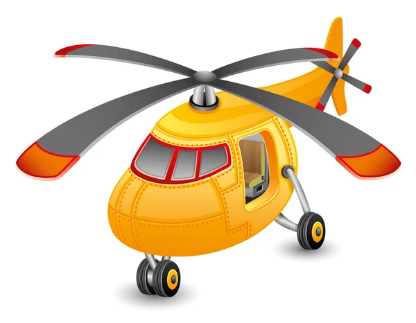 Hélicoptère orange sur blanc . — Image vectorielle