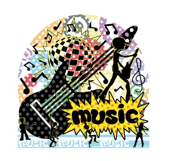 Vector illustration. Music. — Stock Vector