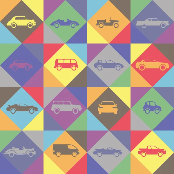 Seamless background. Cars. — Stock Vector