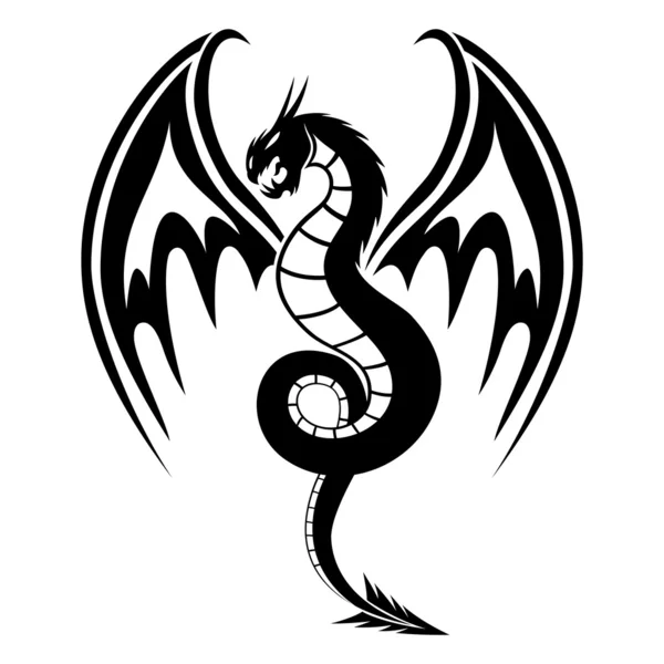 vektör bir işaret. Dragon.