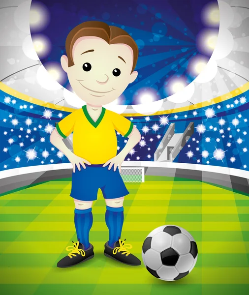 Vector illustration. Footballer. — Stock Vector