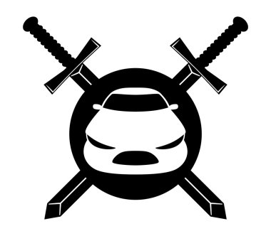 vektör bir işaret. Araba.