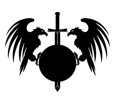 vektör bir işaret. Kartallar.