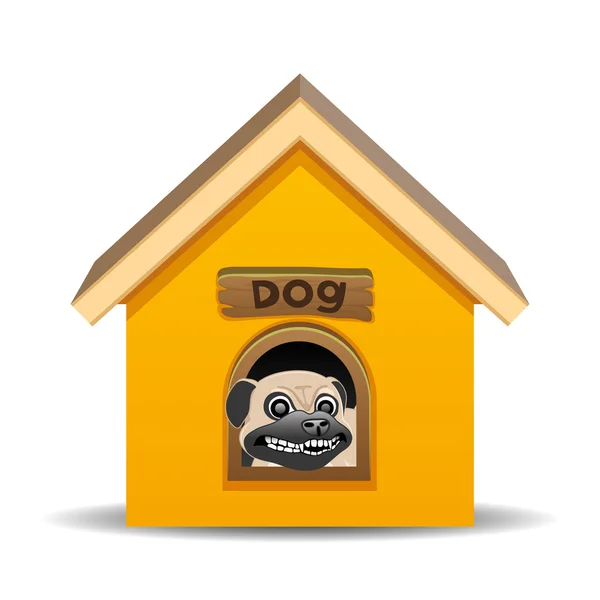 Vector illustration. Dog house. — Stock Vector