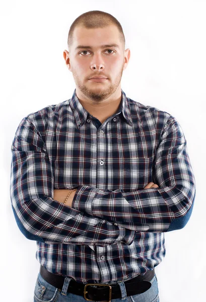 Male portrait on white background — Stock Photo, Image