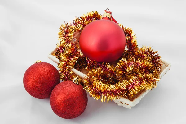 Noël et Nouvel An boule rouge — Photo