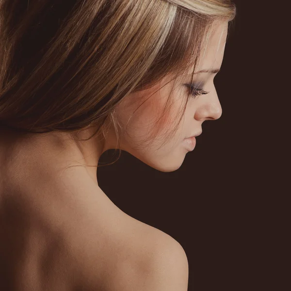 Güzel narin kadın portresi — Stok fotoğraf