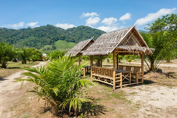 Gazebo in tropical park — Stock Photo, Image