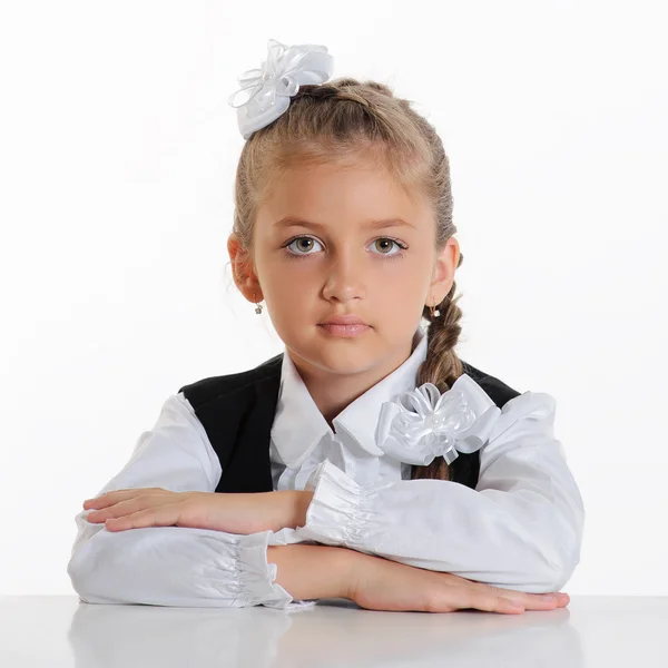 Kleines Studentenmädchen — Stockfoto