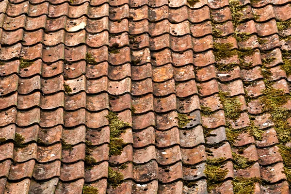 오래 된 기와 지붕 — 스톡 사진