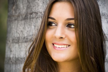 kadının yüzüne closeup