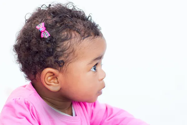 10 month old african baby girl profile — Stock Photo, Image