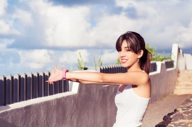 ve germe egzersiz genç kadın