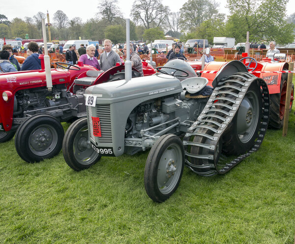 ANTRIM, NORTH IRELAND, 06-05-2013 Vintage Rally, tractors on dis
