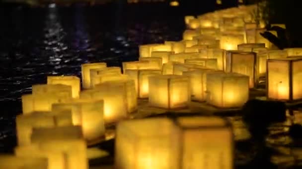 Lanterna Shinnyo Festival Galleggiante 2019 Taipei Taiwan 2019 — Video Stock
