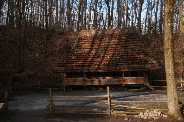 Authentiek Dorpshuis Agritoerisme Eten Met Natuur Oost Europese Cultuur Historische — Stockfoto