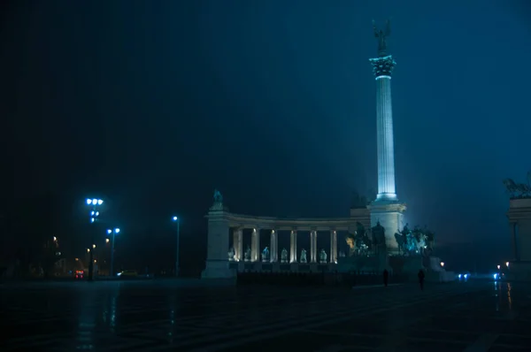 Monuments Architecturaux Budapest Nuit Culture Europe Est Monuments Historiques Architecture — Photo