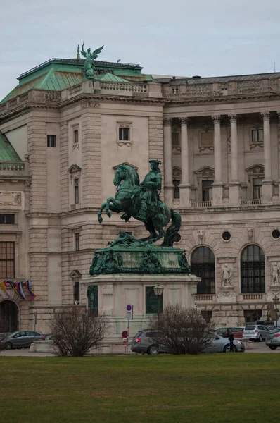 Architectonische Monumenten Van Wenen Bij Bewolkt Weer Europese Cultuur Historische — Stockfoto