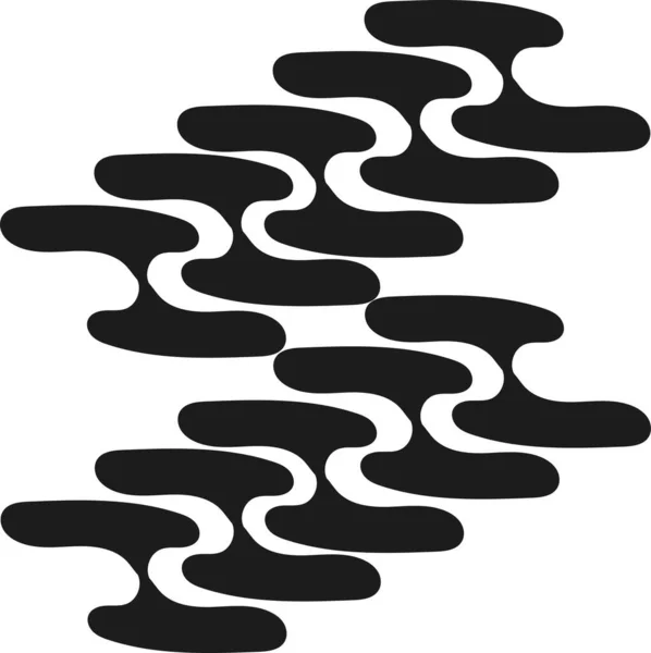 Ilusión Óptica Ilustración Vectores Blanco Negro Ilustración Vectorial Efecto Cómico — Vector de stock