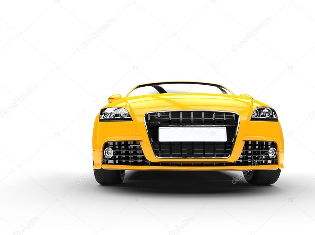 Yellow Car Front View