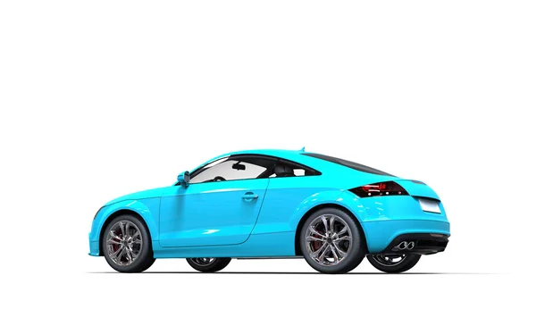 Carro moderno azul brilhante — Fotografia de Stock