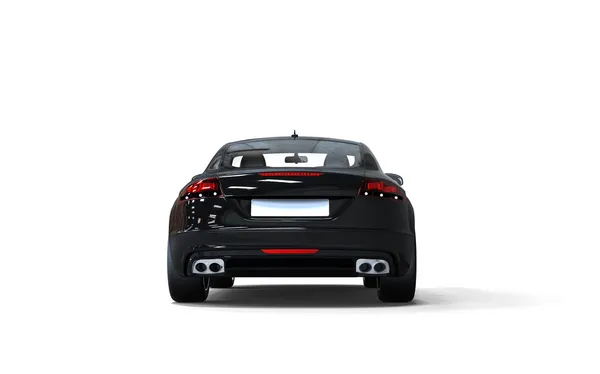 Dark fast car back view — Stock Photo, Image