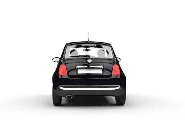 Small black economic car back shot — Stock Photo, Image