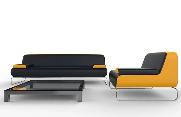 Black and yellow furniture — Stock Photo, Image