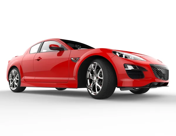 Sports car red front side — Stock Photo, Image