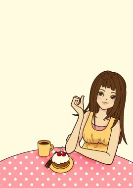 karikatür tarzı kız moda