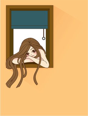 karikatür tarzı kız moda